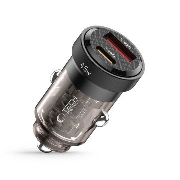 Tech-Protect CC45W Car Charger USB-C PD 45W / USB-A QC 3.0 - Black Tech-Protect CC45W Car Charger USB-C PD 45W / USB-A QC 3.0 - Black