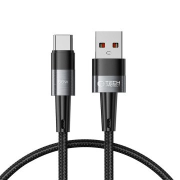 Tech-Protect UltraBoost USB-C / USB-A Cable 66W 6A 0.25m - Gray Tech-Protect UltraBoost USB-C / USB-A Cable 66W 6A 0.25m - Gray