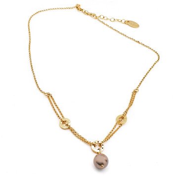 WOMAN NECKLACE FOLLI FOLLIE 3N7S063YB (30CM ) WOMAN NECKLACE FOLLI FOLLIE 3N7S063YB (30CM )