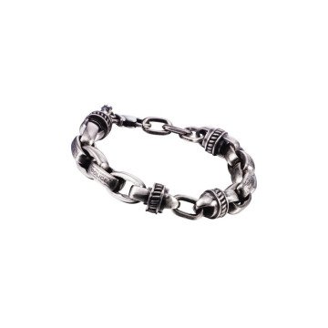 MAN BRACELET POLICE PJ22257BSS-01 (18CM )