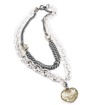 WOMAN NECKLACE FOLLI FOLLIE 4N0T096CM (40CM ) WOMAN NECKLACE FOLLI FOLLIE 4N0T096CM (40CM )