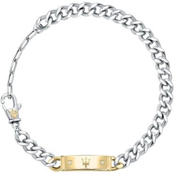MAN BRACELET MASERATI JM221ATY07 (22+4CM ) MAN BRACELET MASERATI JM221ATY07 (22+4CM )