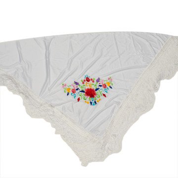 WOMAN SHAWL  FLAMENCO PGNBLNC 140 CM